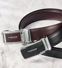 「【２色組】＜ダンロップ・リファインド＞カチッとカンタン装着スマートベルト（メンズベルト）」