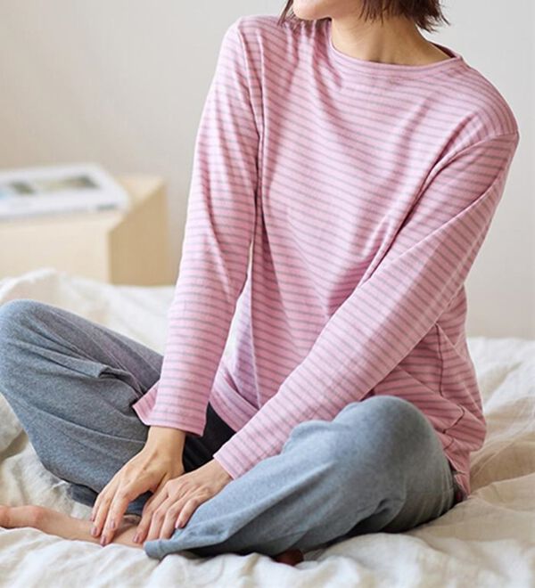 LAVIENNE（ラヴィエンヌ）の「【とろける肌心地】綿１００％あったかスムースパジャマ（パジャマ・ルームウェア）」｜詳細画像