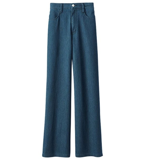 BELLUNA（ベルーナ）の「【チラシ掲載】新感覚！メッシュデニムワイドパンツ（フルレングスパンツ）」｜詳細画像