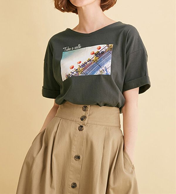 BELLUNA（ベルーナ）の「ＵＳＡコットンデジタルプリントＴシャツ（カットソー）」｜詳細画像