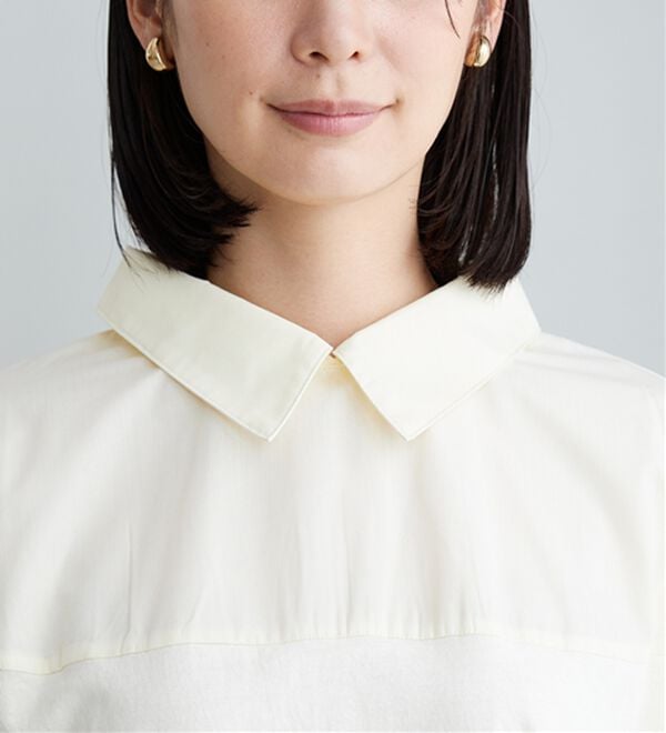 BELLUNA（ベルーナ）の「衿付き異素材切替プルオーバー（カットソー）」｜詳細画像