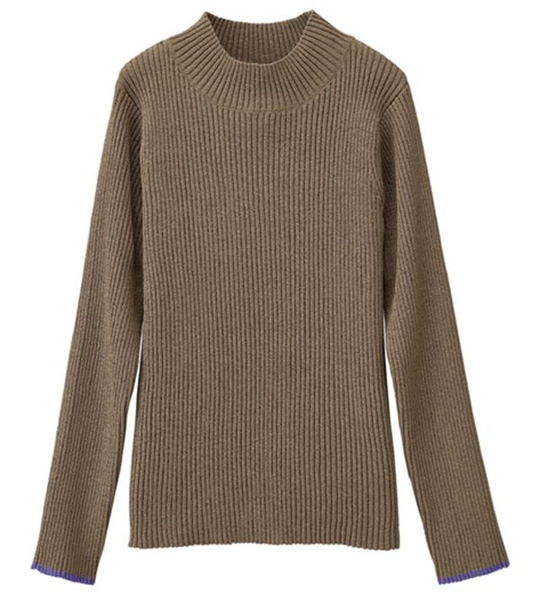 RANAN（ラナン）の「もちもちリブパイピングハイネックニット（ニット・セーター）」｜詳細画像