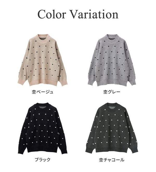 GeeRA（ジーラ）の「ドット柄ニットプルオーバー（ニット・セーター）」｜詳細画像