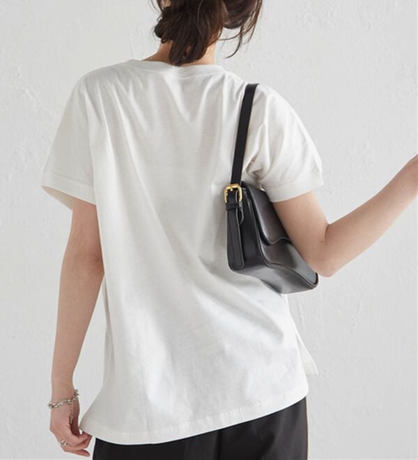 RANAN（ラナン）の「【汗シミ防止】カレッジロゴプリントＴ（Tシャツ）」｜詳細画像