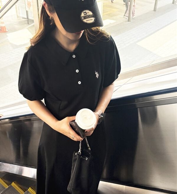 GeeRA（ジーラ）の「【Ｕ．Ｓ．ＰＯＬＯＡＳＳＮ】ポロ衿ワンピ―ス（その他ワンピース）」｜詳細画像