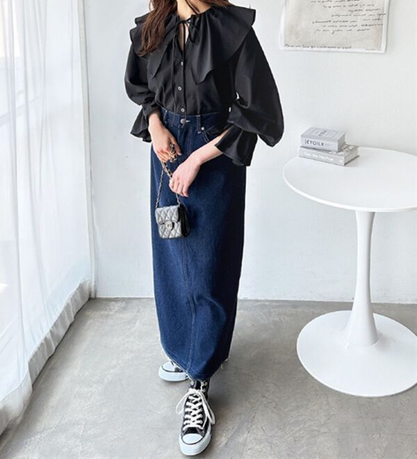 GeeRA（ジーラ）の「ビッグフリルカラーブラウス（ブラウス）」｜詳細画像