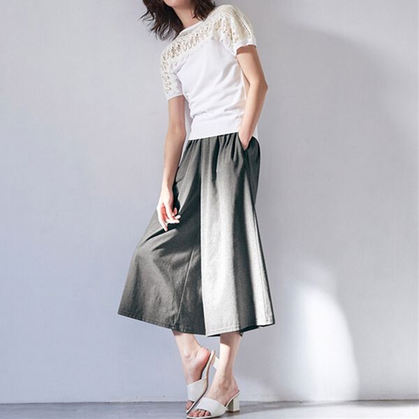 RANAN（ラナン）の「ひんやり！レディゆるシルエットワイドパンツ（ワイドパンツ・ガウチョ）」｜詳細画像