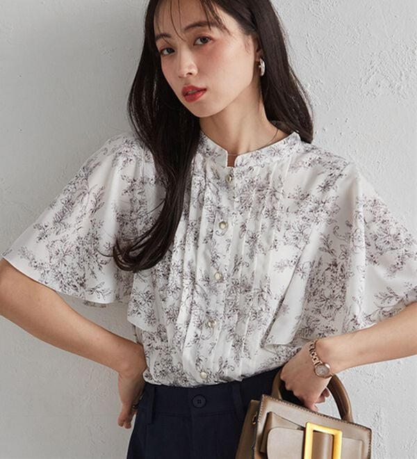 RANAN（ラナン）の「【新色追加】ひんやり！ピンタックフレアー袖ブラウス（ブラウス）」｜詳細画像