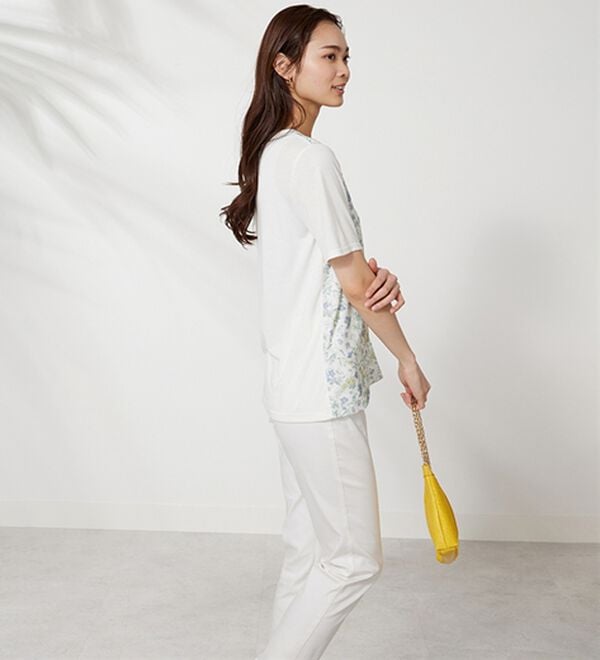 BELLUNA（ベルーナ）の「上品レース花柄プリントカーディガンアンサンブル（アンサンブル）」｜詳細画像