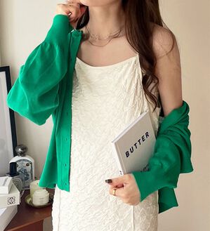 GeeRA（ジーラ）の「ぽこぽこカットジャカードキャミワンピース（その他ワンピース）」｜詳細画像