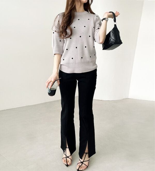 GeeRA（ジーラ）の「ドット柄ジャガードトップス（ニット・セーター）」｜詳細画像