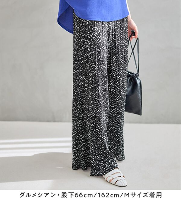 Viola e Viola（ヴィオラ エ ヴィオラ）の「着心地楽ちん！さらっと軽やかプリーツパンツ（フルレングスパンツ）」｜詳細画像