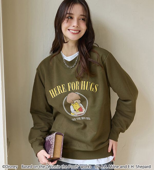 BELLUNA（ベルーナ）の「＜Ｄｉｓｎｅｙ＞【プー】プリント裏起毛トレーナー（トレーナー・スウェット）」｜詳細画像