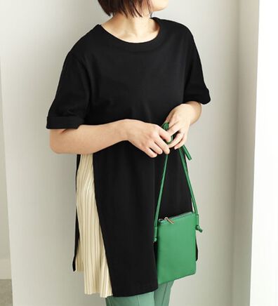 BELLUNA（ベルーナ）の「サイドプリーツ切替デザインチュニック（チュニック）」