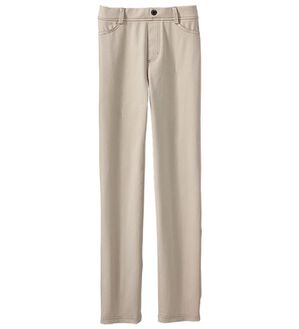 BELLUNA（ベルーナ）の「涼やか裏メッシュストレートパンツ（フルレングスパンツ）」｜ライトベージュ