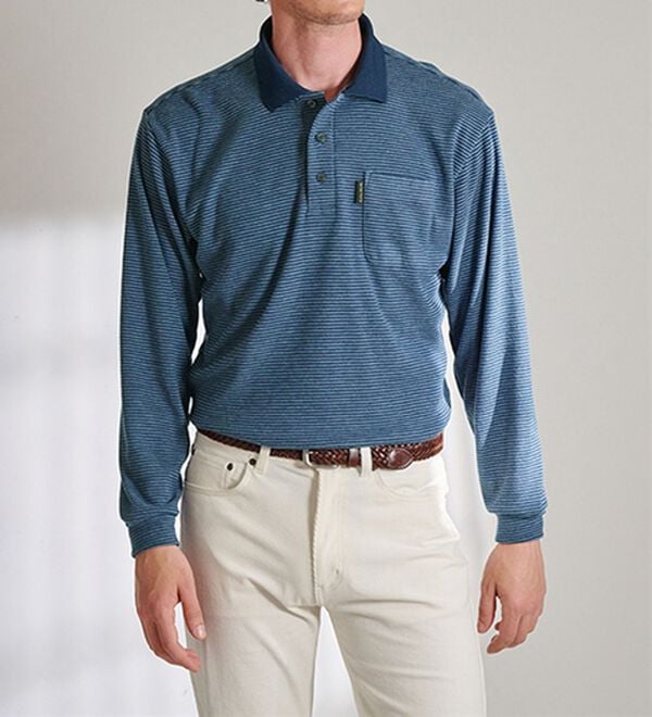 「日本製カシミヤタッチの大人ポロシャツ（メンズポロシャツ）」｜詳細画像