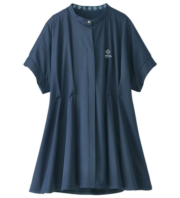 BELLUNA（ベルーナ）の「【ｍａｒｉｅ　ｃｌａｉｒｅ　ＳＰＯＲＴ】かのこ素材タックデザインフレアーチュニック（チュニック）」｜詳細画像