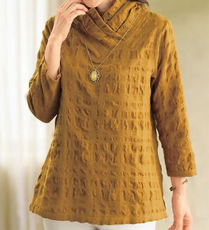 ルフラン（ルフラン）の「日本製ウール綿サッカーブラウス（ブラウス）」｜詳細画像