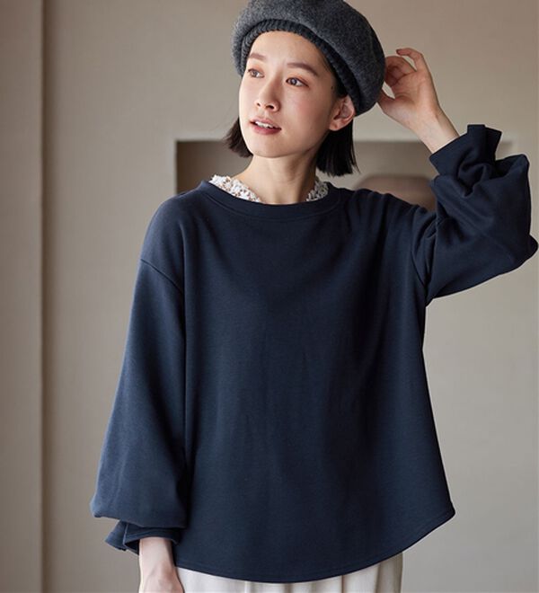 Viola e Viola（ヴィオラ エ ヴィオラ）の「裏ファー袖タックプルオーバー（カットソー）」｜詳細画像