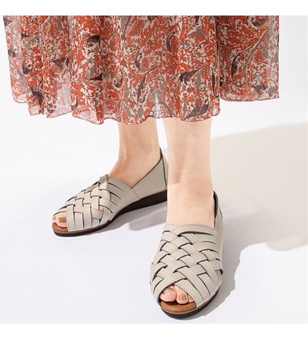 「フィグリーノ　やわらかレザーメッシュサンダル（サンダル・ミュール）」｜詳細画像