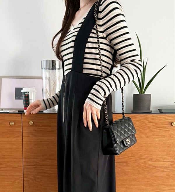 GeeRA（ジーラ）の「フロントジップハイウエストサロペット（オールインワン）」｜詳細画像