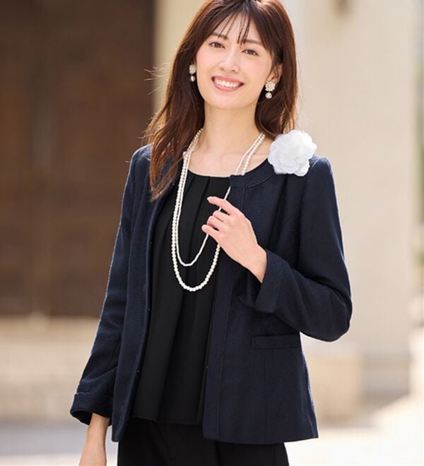 alotta（アロッタ）の「【４点セット】入学式卒業式に！ママに嬉しい洗えるパンツスーツ＜７号～２３号＞（パンツスーツ）」｜詳細画像