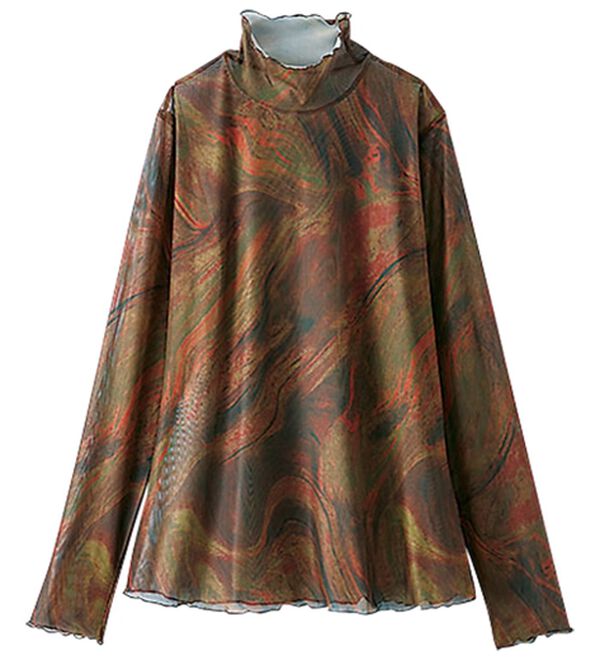 BELLUNA（ベルーナ）の「シアー素材ハイネックインナープルオーバー（カットソー）」｜詳細画像