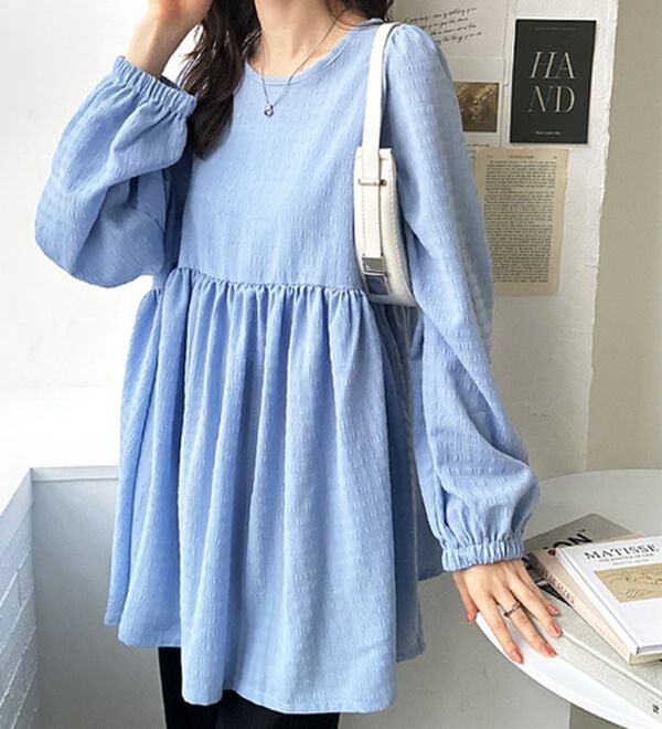 GeeRA（ジーラ）の「前後２ＷＡＹリボンペプラムチュニック（チュニック）」｜詳細画像