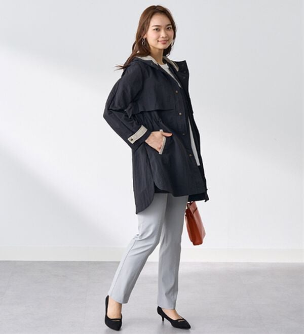 BELLUNA（ベルーナ）の「おしゃれの主役！蓄熱中わたベスト付配色コート（ハーフコート）」｜詳細画像