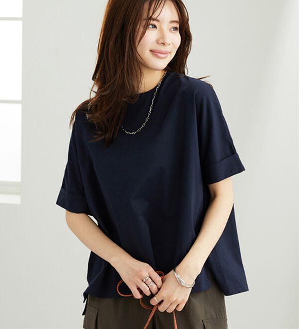 BELLUNA（ベルーナ）の「ヒンヤリ実感！大人顔サマ見えゆったりＴシャツ（Tシャツ）」｜詳細画像