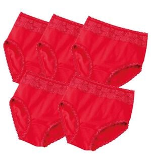 「【５枚組】日本製赤いショーツ（ショーツ）」｜5枚組