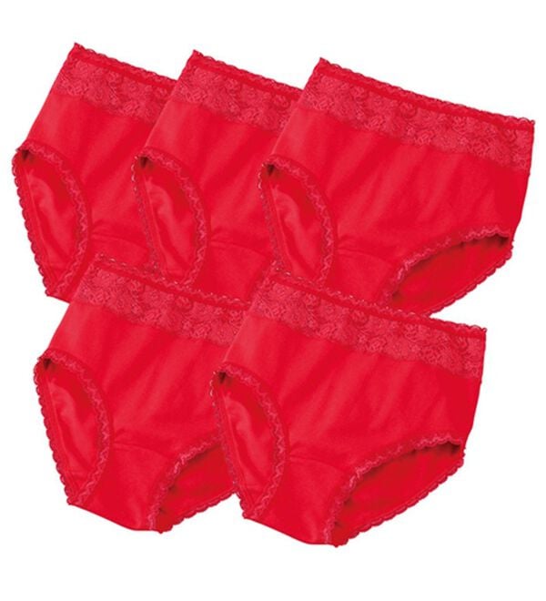 「【５枚組】日本製赤いショーツ（ショーツ）」｜5枚組