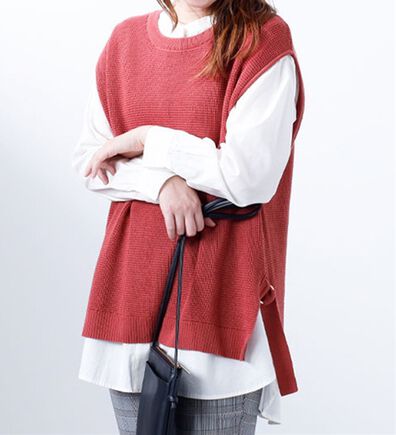 BELLUNA（ベルーナ）の「Ｄカン使いカラーニットベスト（ベスト）」