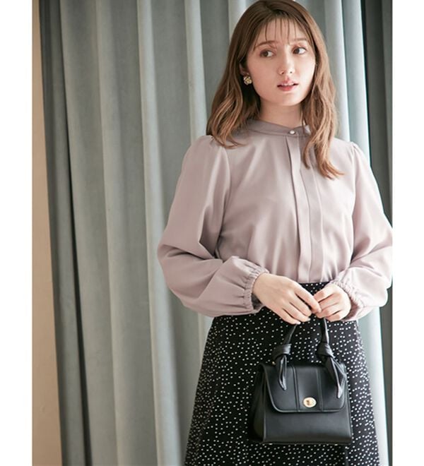 alotta（アロッタ）の「あったか裏起毛フロントタックブラウス（ブラウス）」｜詳細画像