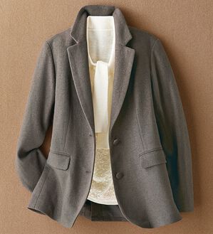 BELLUNA（ベルーナ）の「ウール混圧縮ニットテーラードジャケット（テーラードジャケット）」｜詳細画像