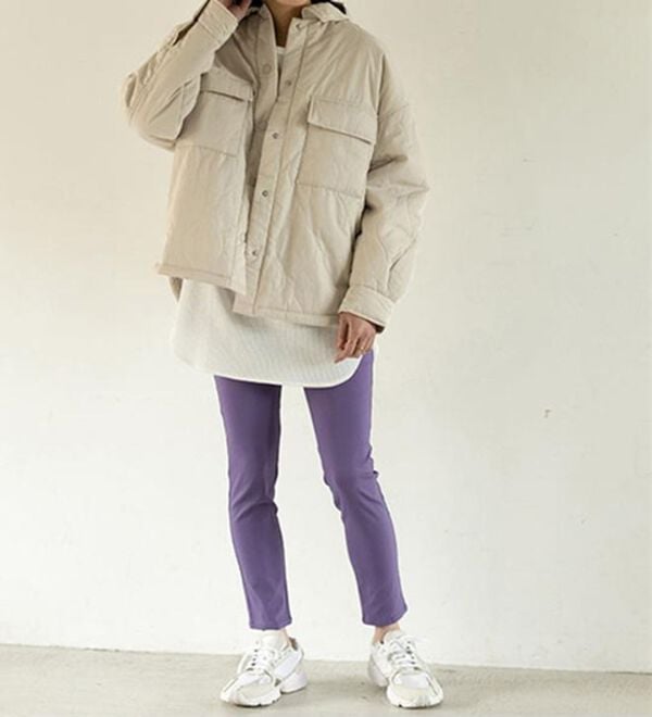 GeeRA（ジーラ）の「(アンクル丈)嬉しい機能付！美脚スキニーレギンスパンツ（フルレングスパンツ）」｜詳細画像