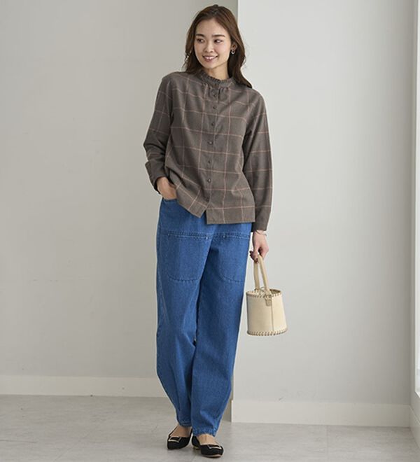 BELLUNA（ベルーナ）の「ポケットデザインコロンデニムパンツ（フルレングスパンツ）」｜詳細画像