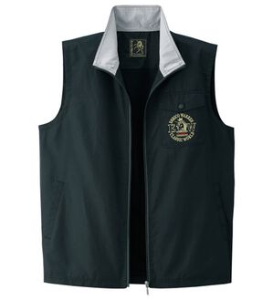 「ブランドデザイン裏メッシュベスト（メンズベスト）」｜ブラック