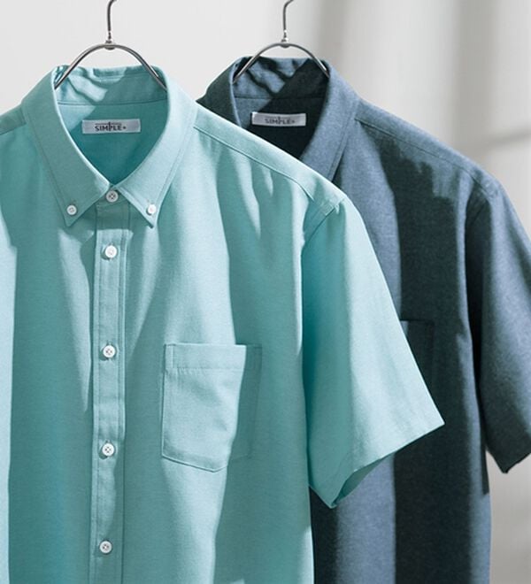 「＜シンプル＆プラス＞お手入れ簡単オックスフォードシャツ（メンズシャツ）」｜詳細画像