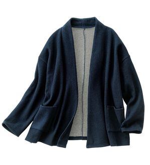 VINNO（ヴィノ）の「＜日本製＞ライトウール混カーディガンジャケット（その他カーディガン）」｜ネイビー