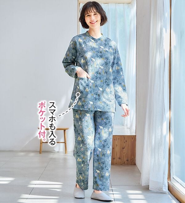 LAVIENNE（ラヴィエンヌ）の「綿入りキルトパジャマ（パジャマ・ルームウェア）」｜詳細画像