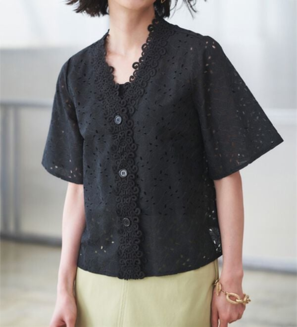 RANAN（ラナン）の「レースコンビブラウス（ブラウス）」｜詳細画像