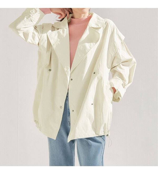 RANAN（ラナン）の「２ＷＡＹナイロントレンチコート（ハーフコート）」｜詳細画像