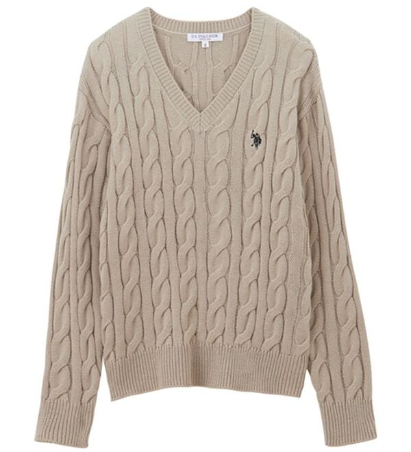 GeeRA（ジーラ）の「【U.S. POLO ASSN.】Ｖネックケーブルニット（ニット・セーター）」｜詳細画像