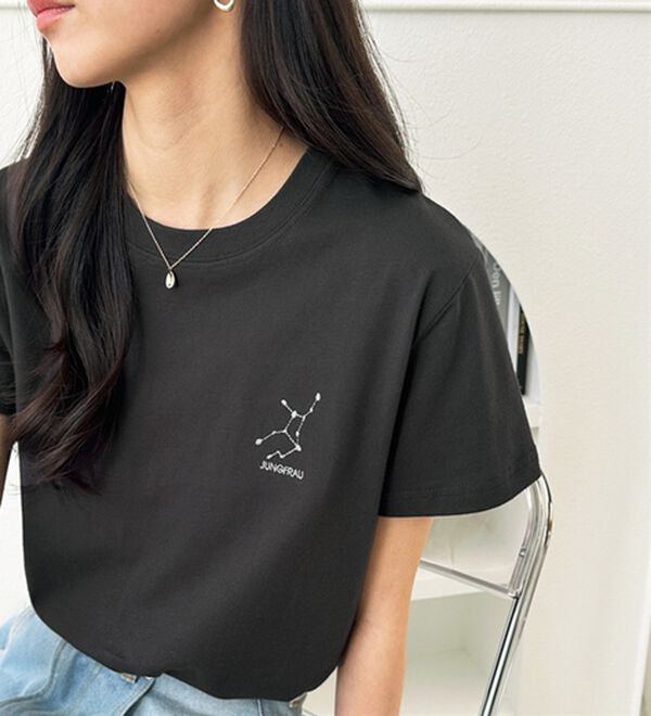 GeeRA（ジーラ）の「綿１００％アソート１ポイント刺しゅうＴシャツ（カットソー）」｜詳細画像