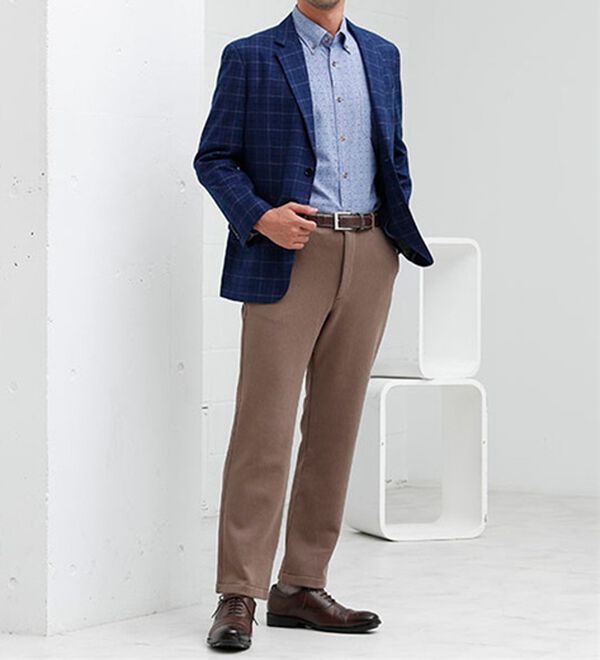 「＜コムルヴァン・オム＞お父さんの裏シャギー７得パンツ（メンズフルレングスパンツ）」｜詳細画像