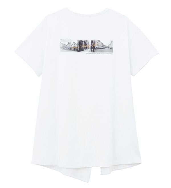 RANAN（ラナン）の「【ひんやり】ロゴプリントチュニックTシャツ（Tシャツ）」｜詳細画像