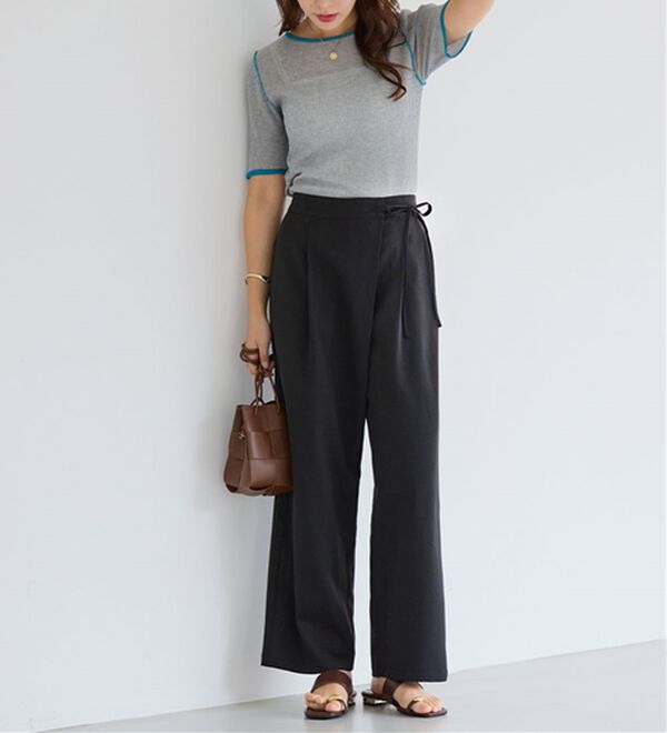 alotta（アロッタ）の「ラップリボンスラックス（フルレングスパンツ）」｜詳細画像