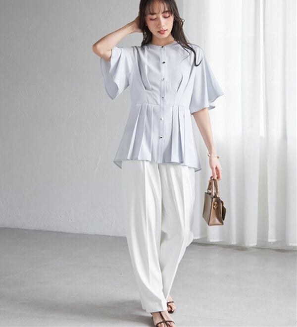 RANAN（ラナン）の「ウエストタックフレアブラウス（ブラウス）」｜詳細画像