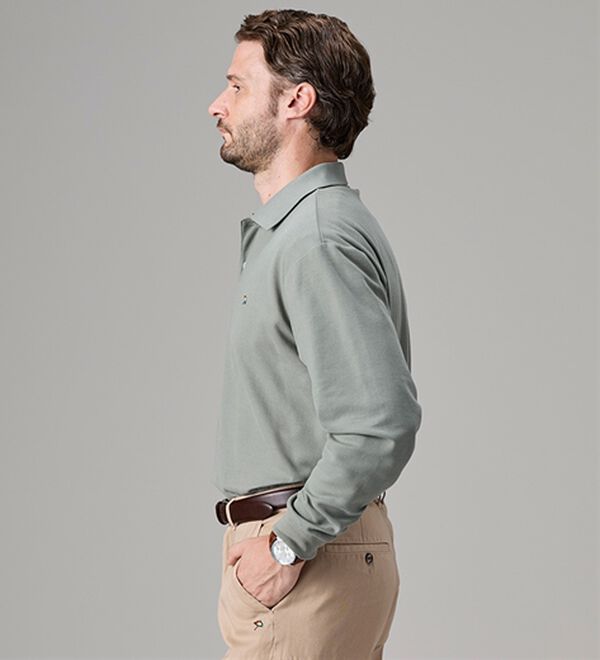 「＜アーノルド　パーマー＞ワンポイント刺しゅう鹿の子ポロシャツ（長袖・半袖）（メンズポロシャツ）」｜詳細画像